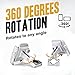 Metal Bike Phone Mount Universal Bicycle/Motorcycle Cell Phone Holder Smartphone Cradle Clamp 360° Rotatable for iPhone X/8/7/7+/6/6+/6S/6S, Samsung Galaxy Note 3/4/5,Nexus,LG & MI Phone