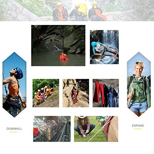 YUDEG Climbing Rope, 10 mm Diameter Rock Climbing Safety Rope with Carabiner for Climbing, Fire Escape, Safety Rescue (96) - Thumbnail 5