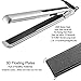 Ceramic Tourmaline Flat Curling Iron - Argan Oil Round Edge 3D Floating Plates Hair Straightener with 450℉ High Heat 10s Heat Up Auto Shut Off