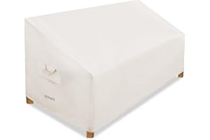 Elmara Outdoor Couch Covers – Waterproof, UV Fade-Resistant Outdoor Sofa Covers Made of Heavy Duty Olefin – Durable All Weather Design Keeps Your Couch or Loveseat Safe (Beige)