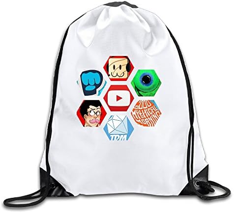 ZHUN Piwdiepie Jacksepticeye And Markiplier Drawstring Backpack Sack Bag
