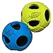 Nerf Dog Bash Rubber Wrapped Tennis Ball Dog Toy, Lightweight, Durable and Water Resistant, 2.5 Inches, for Small/Medium/Large Breeds, Two Pack, Green and Blue
