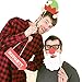 Big Dot of Happiness Christmas Party - Photo Booth Props Kit - 20 Count