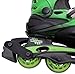 Inline Skates for Adults and Kids | Linear in-line roller skate blades | Pain-Free True-Fit | Non-slip wheels | for Men, Women, Boys, & Girls (Green Lazer, Purple Camo)