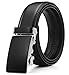 KAERMU Men's Leather Ratchet Belt Strap Only 35mm 1 3/8,Leather Belt without Buckle (Black4, UP TO Waist：44
