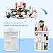 Jerrybox 360 Rotating Makeup Organizer, Adjustable Makeup Cosmetic Storage for Countertop, Large Capacity Make up Caddy Shelf Organizers, Cycle, White