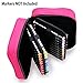 BTSKY Double-Ended Art Marker Carrying Case Organizer for Lipsticks-40 Slots Canvas Zippered Markers Storage(Pink)