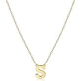 MIDEEO Initial Necklaces for Women, Dainty Letter Necklace Personalized Tiny Initial Pendant Necklace Monogram Cute Letter Name Choker Necklaces Christmas Gift