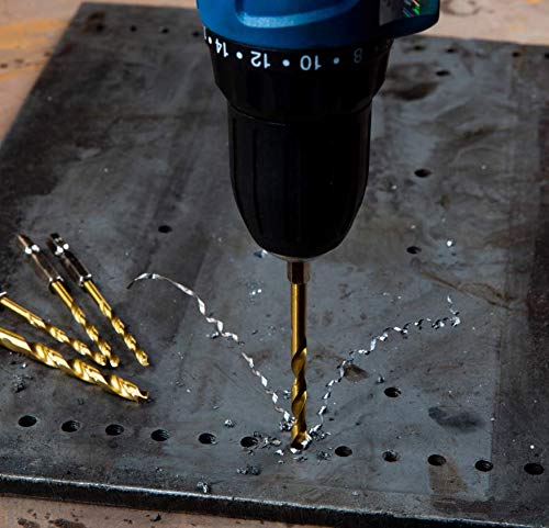 INTOO Hex Drill Bit Set 13 Piece 1/16"-1/4" Quick Change titanium Impact Drill Bit set HSS For metal,Wood,Plastic