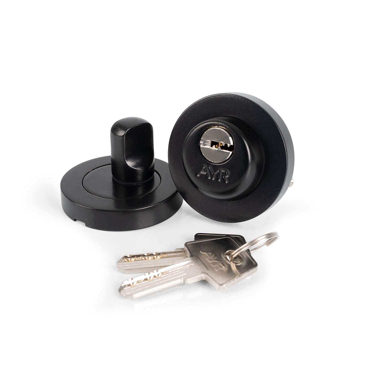 AYR 464 103-50 CM Close Door Handles and Locks, Dull Black, 51mm de diámetro