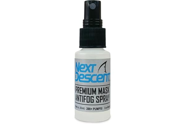 Next Descent Anti Fog Spray for Swimming Goggles & Diving Mask Defog Solution for Pool, Snorkeling, Scuba and Freediving