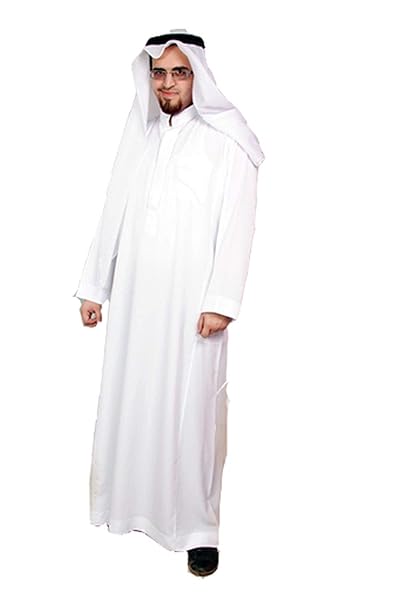 Egypt Bazar Dreiteiliges Araber Scheich Kostüm Scheichkostüm, Karnevalskostüm - Faschingskostüm- Größe: L, weiss