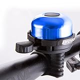 LYCAON Bicycle Bell 8 Colors Mini Aluminum Alloy Bike Ring Loud Crisp Clear Sound Horn Bike Accessories for Scooter Cruiser Ebike Tricycle Mountain Road Bike MTB BMX Electric Bike (Blue)