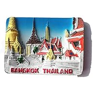 3D Bangkok Thailand Fridge Magnet Souvenir Gift,Home & Kitchen Decoration Magnetic Sticker Bangkok Thailand Refrigerator Magnet Collection