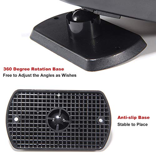 jinjin Car Heater, Car Defroster, Truck Fan Heating Warmer Demister for Vehicle SUV Winter Car Heater Gray - Thumbnail 3