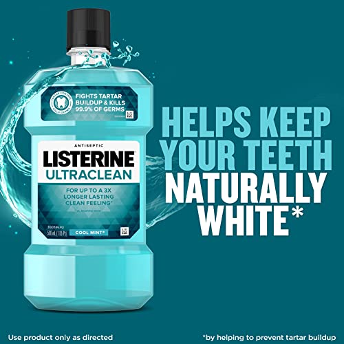 Listerine Ultraclean Oral Care Antiseptic Mouthwash to Help Fight Bad