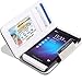 Fosmon CADDY Series Leather Wallet Case for Blackberry Z10 (White, Gray & Black)