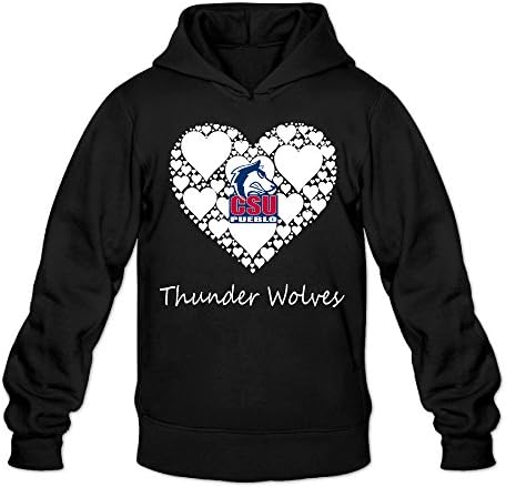 CYANY CSU Colorado State University Pueblo T Wolves Lace Heart Women's Fashion Hoodies Hooded Sweatshirt Black