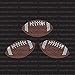 3 Football Balls Iron On Rhinestone Crystals and Rhinestuds T-shirt Transfer by Jubilee Rhinestones