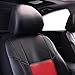CAR PASS Skyline Premium Leather Seat Covers, Waterproof PU Car Seat Covers Full Set, Front and Rear Seat Covers Universal FIT for Cars,SUV,Vehicles,Sedans,Trucks, Airbag Compatible (Black and Red)