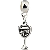 UniqueBeadsAndGifts Universal Wine Glass Charm, Wine Glass Bracelet Bead