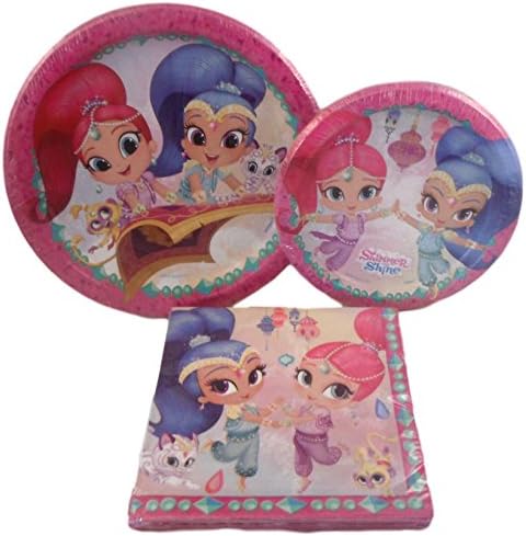 Shimmer and Shine 3 Piece Party Pack - 2 Packs of Plates and 1 Pack Napkins