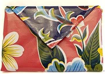 Oilcloth Envelope Wallet Tropical Flowers