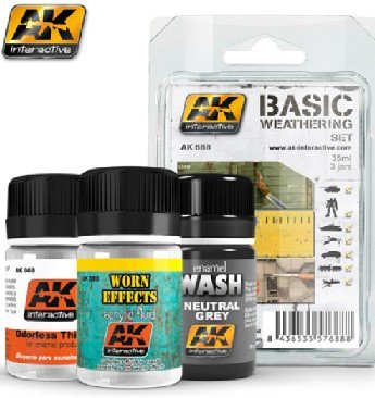 Basic Weathering Paint Set (49, 88, 677) AK Interactive