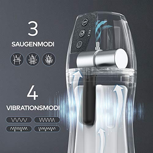 Elektrischer masturbator cup Oral sexspielzeug mit Drücken-Saugen Modi und Ein Klick zum Orgasmus Männer sexspielzeug Eichel und Penis masturbieren, Sexspielzeug für männer 3D silikone Liner Moruioy