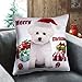 Phantoscope Dog Series Decorative Throw Pillow Case Cushion Cover Christmas Bichon 18 