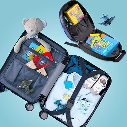 Kids Carry on Luggage Set with Wheels, Travel Suitcase for Boys Toddlers Precio Más Bajo & Mejor