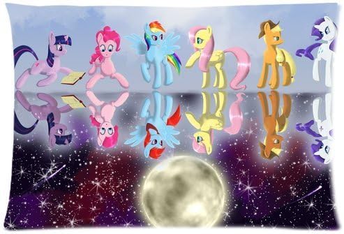 Custom Cartoon My Little Pony Horse Universe Space Rectangular Pillow Case 20x30 Inches Creative Personalized Pillowcase Bedding Pillow Slips