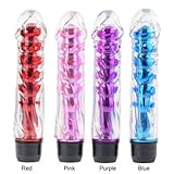 eKingstore Popular New Designed 7.1inch Crystal Soft Vibration Vibrator Wand Av Stick Super Strong Shock G-spot Stimulate Masturbation Electric Dildo Vibrating Waterproof Jelly Fun Jelly Sex Penis Dildo Cock Body G-spot Stimulate Massager Vibrating Stimulator Female Mastrubation Vibration Bullet Vibes Av Stick for Women Couple Lovers Color Random