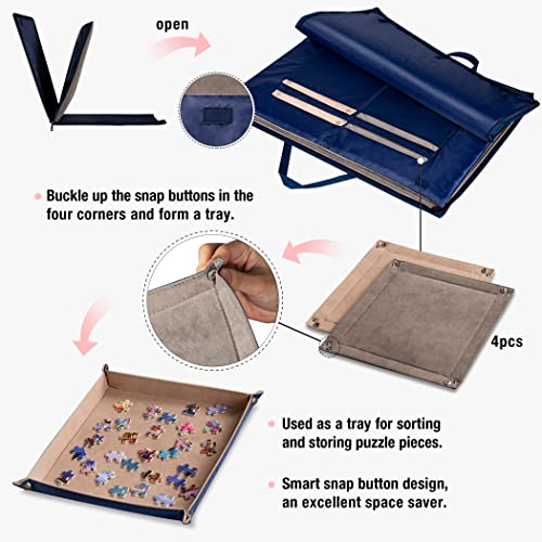Lavievert Jigsaw Puzzle Case Portable Puzzle Storage Puzzle Board with