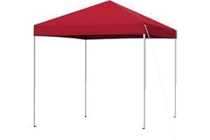 SAILARY Durable Ez Pop-up Canopy Tent Commercial-Series (6x6, Red)