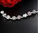 Love Charm Bracelet, Fashion Sliver Plated Beads Bangle Bracelet for Women Teen Girls