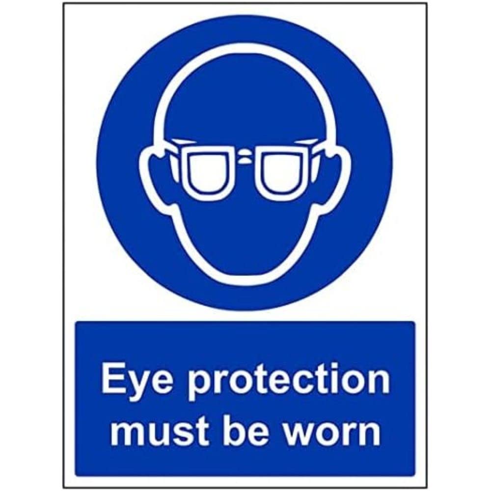 V Safety Mandatory PPE - Eye Protection Must Be Worn - 300 X 400mm — image 1