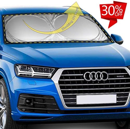 JClover Car Windshield Sunshade Blocks UV Rays Sun Protection - Auto Window Screen Visor Heat Blocker - Cool Free Sun Shade Universal Fit for Car, SUV (Standard)