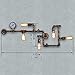 LightInTheBox Loft Industrial Wall Lamps Antique Edison Wall Lights with Bulbs E26/E27 Vintage Pipe Wall Lamp for Living Room Lighting (Black)