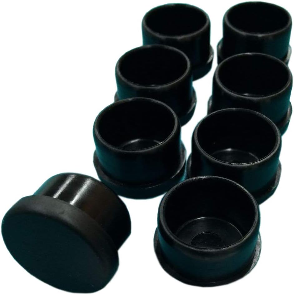 Amazon Com 8 Eight Black Plastic Patio Chair Leg Tube Feet Inserts Cups 1 Inch Glide Caps 1 Furniture Decor