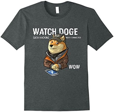 Mens Doge Meme T-Shirt - Watch Dogs T-Shirt - Funny Dog Tee Shirt 2XL Dark Heather