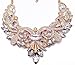 Girl Era Womens Colorful Rhinestone Crystal Queen Costume Jewelry Bib Statement Necklace