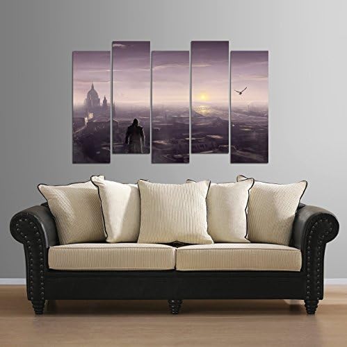 Large 5 piece Assassin's inspired plastic plate mounted print