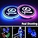 2pcs LED Car Cup Holder Lights for Lexus, 7 Colors Changing USB Charging Mat Luminescent Cup Pad, LED Interior Atmosphere Lamp