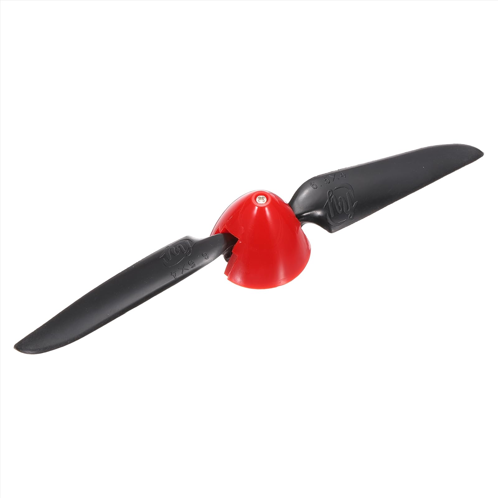sourcing map 6.5x4 Inch RC Plane Propeller, RC Folding Propellers Spinner Size D30.5xH25mm 3.17mm Motor Shaft Dia 2-Vane with Nylon Plastic Spinner for Airplane Helicopter(Black Red)