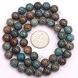 SHG 8mm Round Smooth Blue Crazy Lace Agate Beads Natural Gemstone Agate Beads For Jewerly Making Beads Strand 15 inches Jewelry Making Beads Spacer Beads