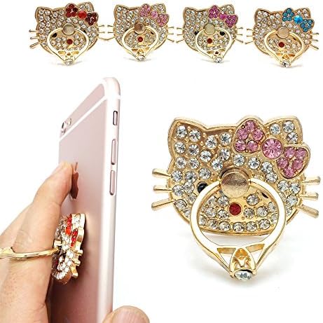 Phone Stand, Universal Phone Stand ,Phone Ring Grip, Multi-Angle Portable Stand, 360 Rotation 3D Aluminium Alloy Ring Grip/Phone Holder for iPhone, iPod, Samsung, All Cell Phones (Light Pink)