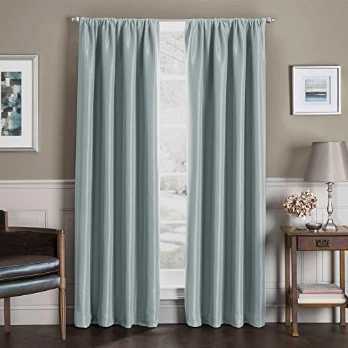 Total Blackout Sebastian 95-Inch Rod Pocket Insulated Window Curtain Panel in Blue