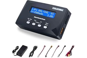 Coolschmax Balance Battery XT60 Charger Discharger Cell Meter Resistance Tester for 1-6S LiPo LiFePO4, Li-ion, LiHv / 1-15S N