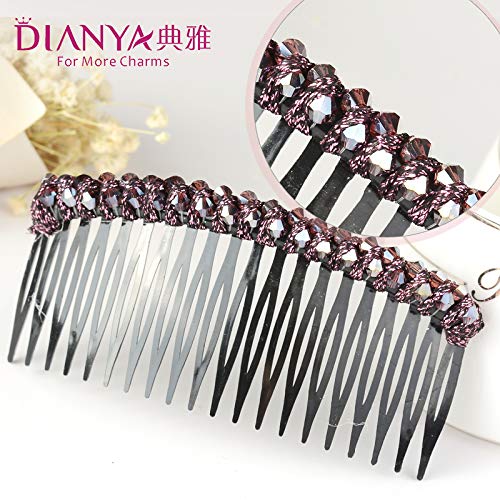 image for OLIJU 2018 Gold Beaded Plug Comb Hair Styling Clip Jewelry Bangs Acces